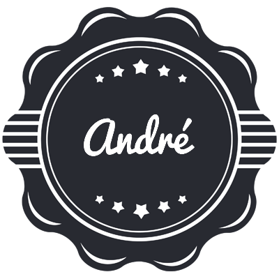 André badge logo