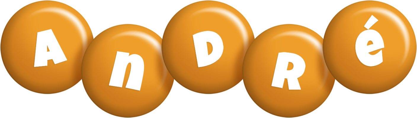 André candy-orange logo