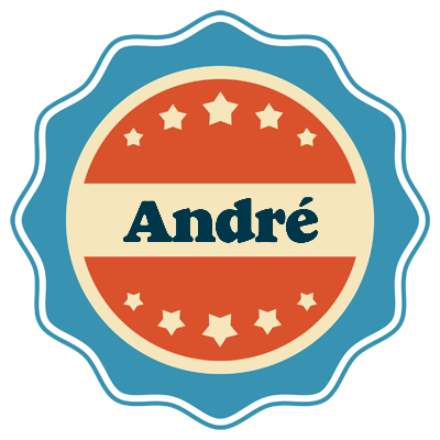 André labels logo