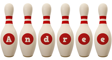 Andree bowling-pin logo