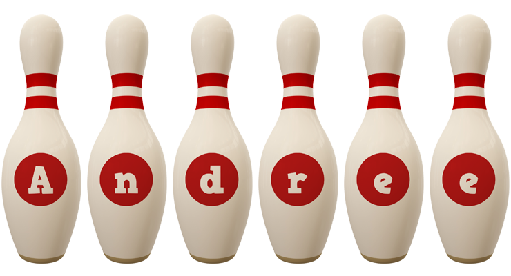 Andree bowling-pin logo