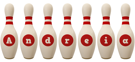 Andreia bowling-pin logo