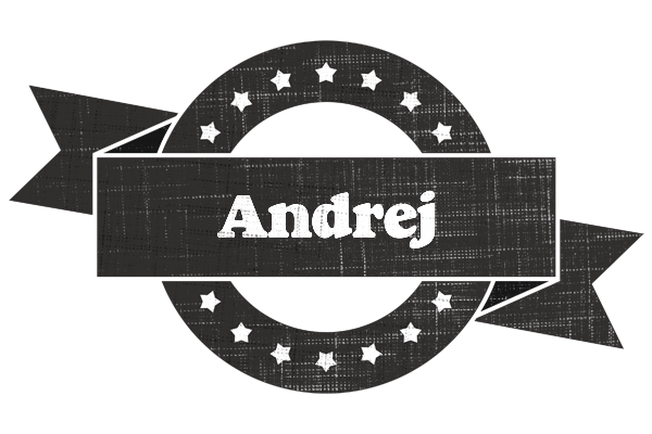 Andrej grunge logo