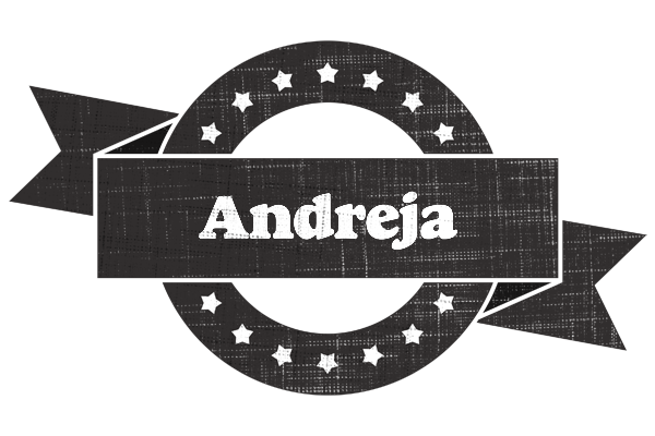 Andreja grunge logo
