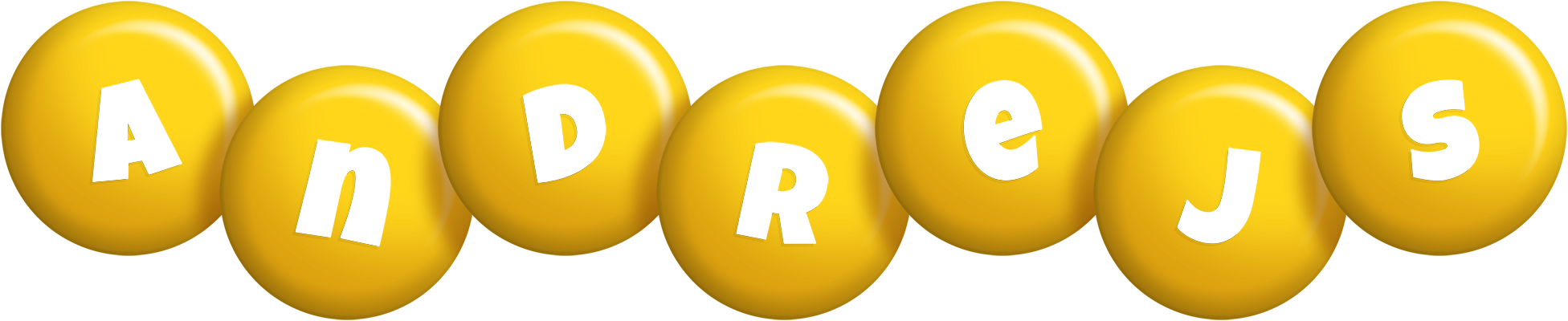 Andrejs candy-yellow logo