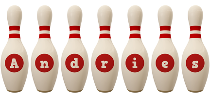 Andries bowling-pin logo