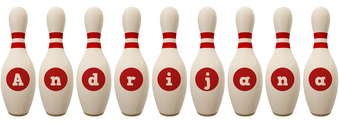 Andrijana bowling-pin logo