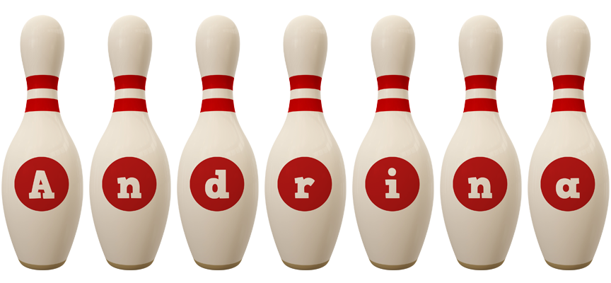Andrina bowling-pin logo