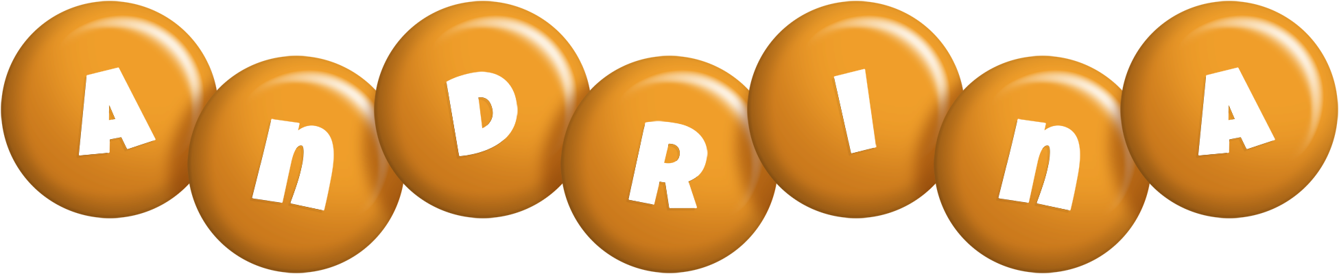 Andrina candy-orange logo