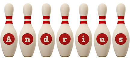 Andrius bowling-pin logo