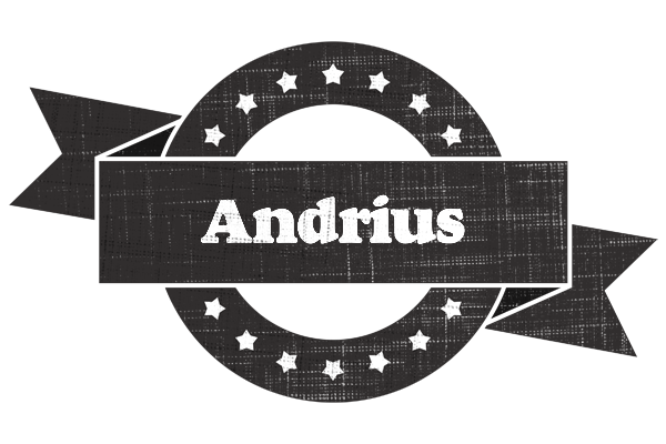 Andrius grunge logo