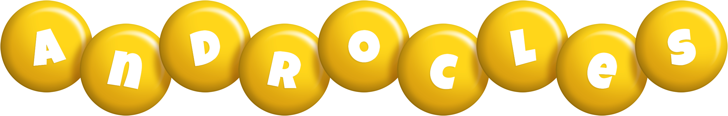 Androcles candy-yellow logo