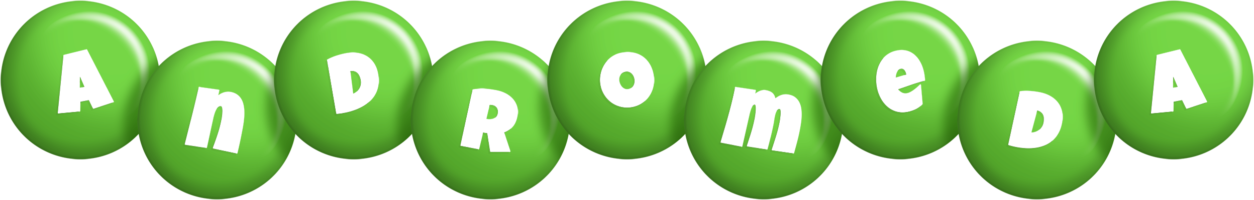 Andromeda candy-green logo