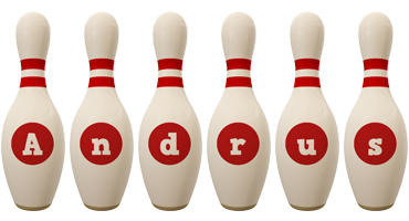 Andrus bowling-pin logo