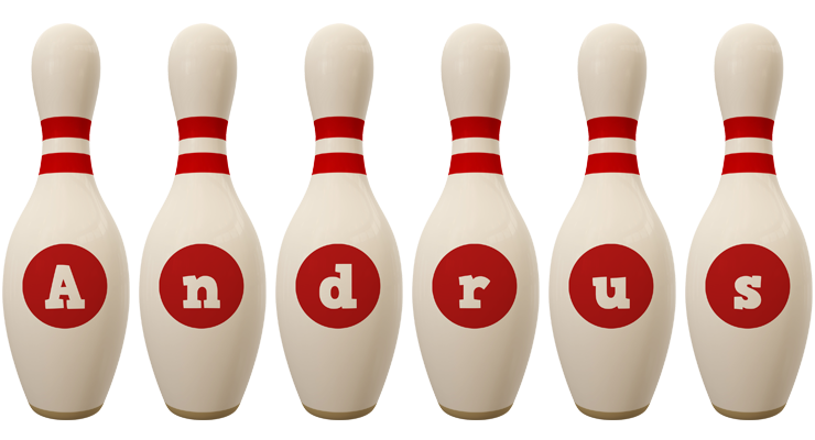 Andrus bowling-pin logo