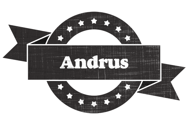 Andrus grunge logo