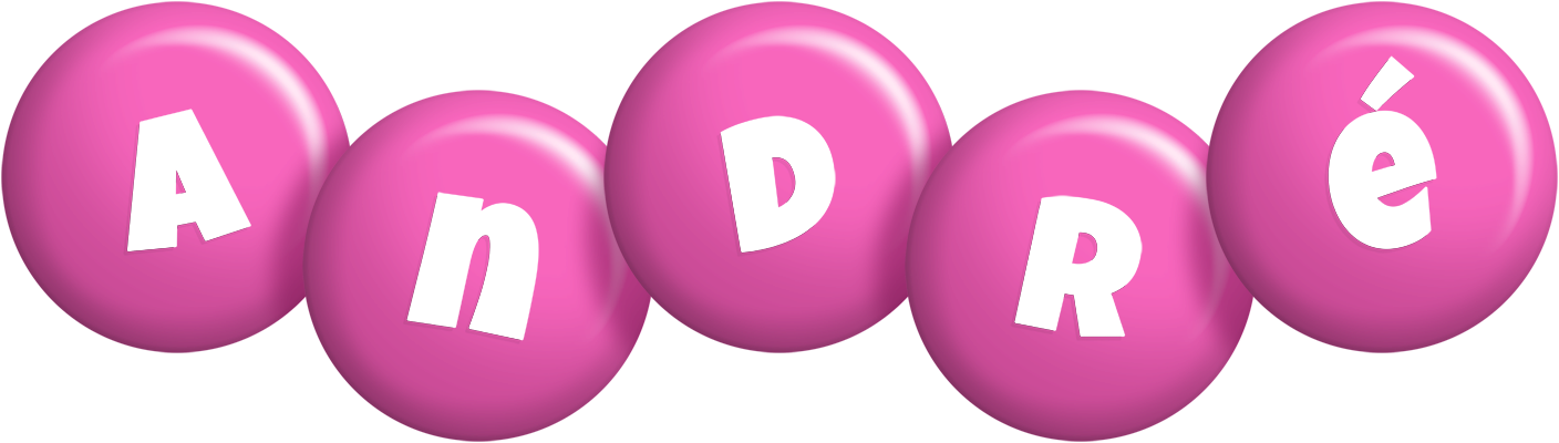 André candy-pink logo