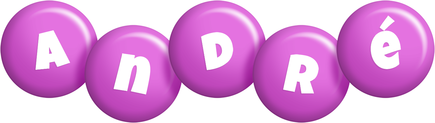 André candy-purple logo