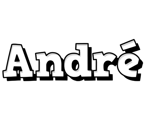 André snowing logo