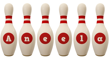 Aneela bowling-pin logo