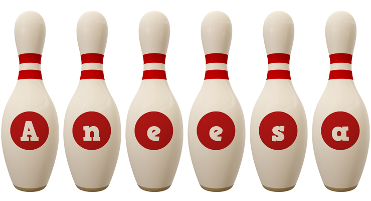 Aneesa bowling-pin logo