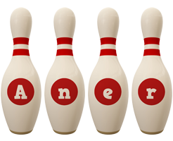 Aner bowling-pin logo