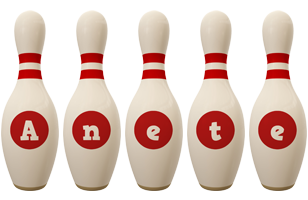 Anete bowling-pin logo