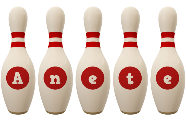 Anete bowling-pin logo