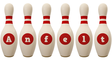 Anfelt bowling-pin logo