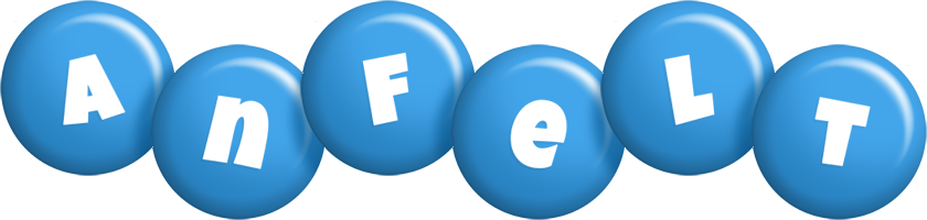 Anfelt candy-blue logo