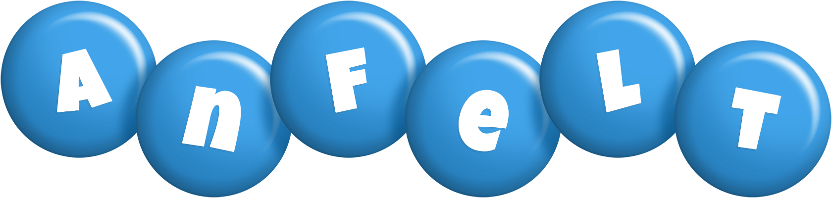 Anfelt candy-blue logo