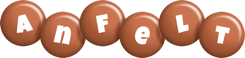 Anfelt candy-brown logo