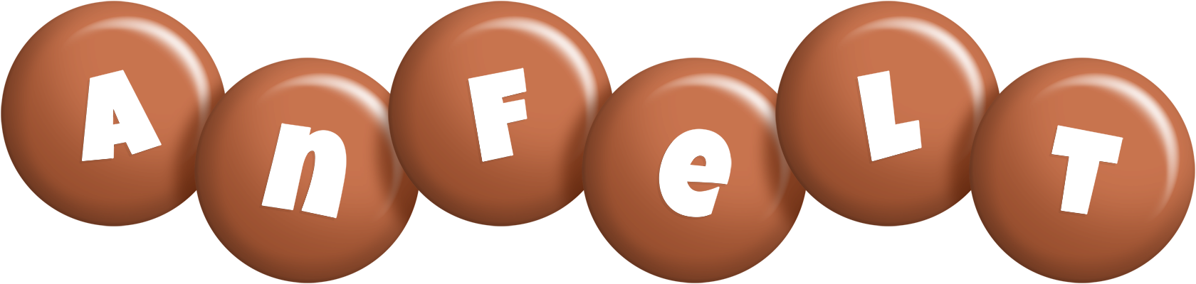 Anfelt candy-brown logo