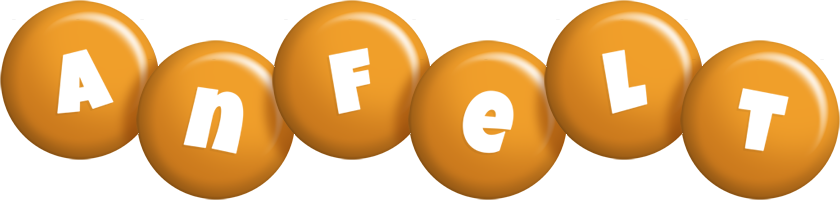 Anfelt candy-orange logo