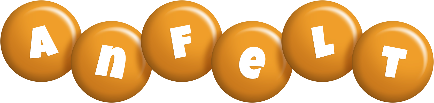 Anfelt candy-orange logo