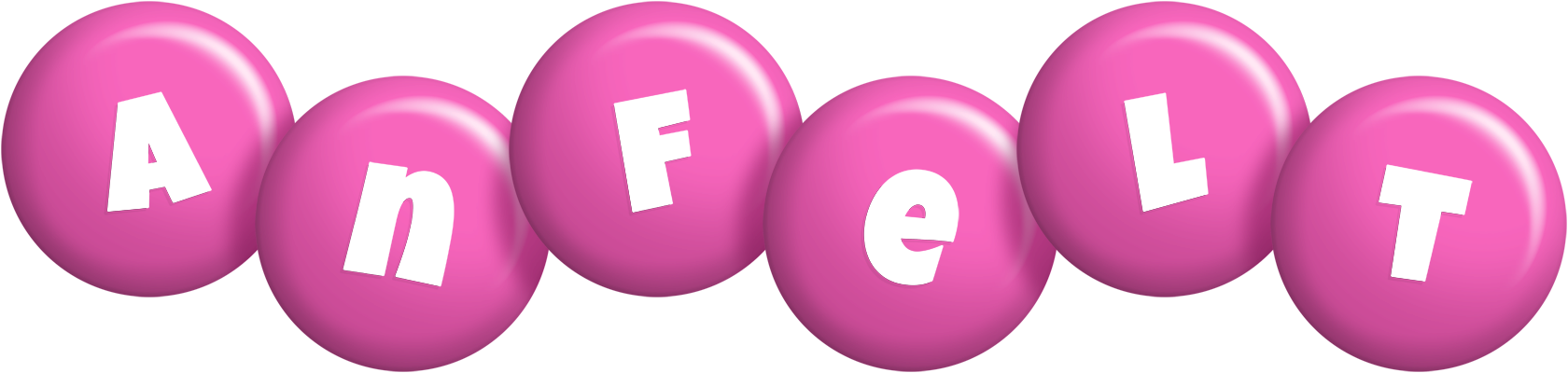 Anfelt candy-pink logo