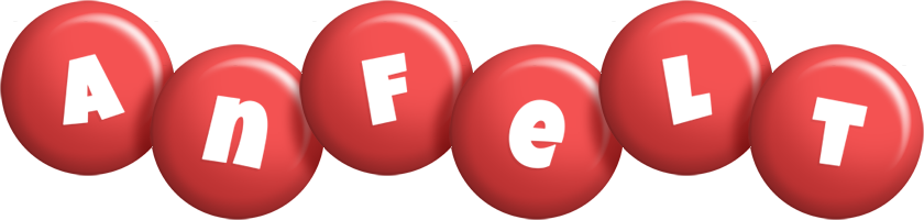 Anfelt candy-red logo