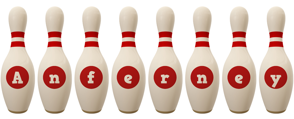 Anferney bowling-pin logo