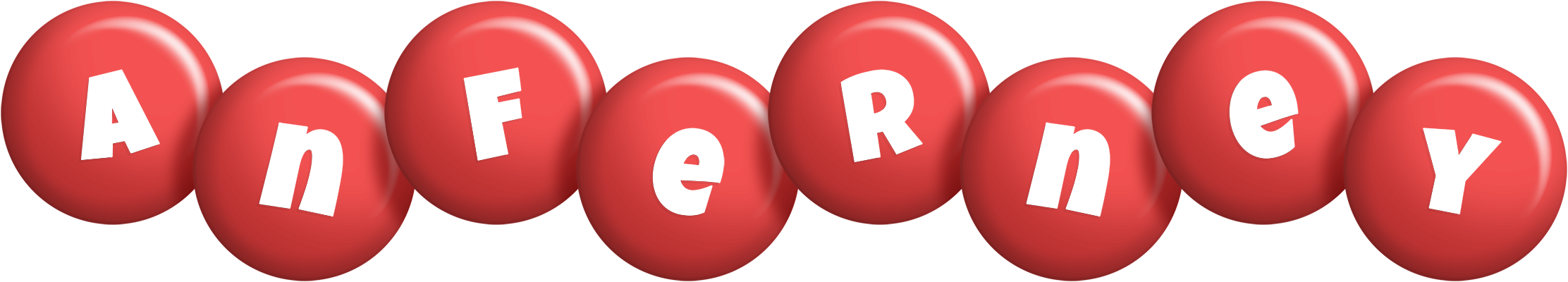 Anferney candy-red logo