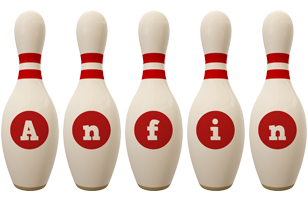 Anfin bowling-pin logo