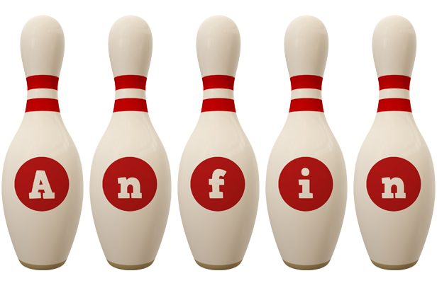 Anfin bowling-pin logo