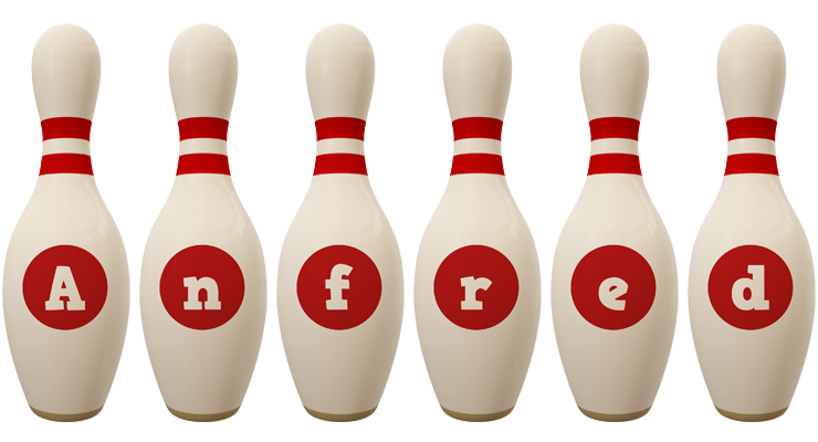 Anfred bowling-pin logo
