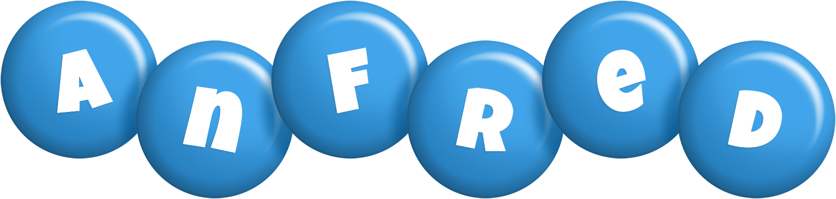 Anfred candy-blue logo