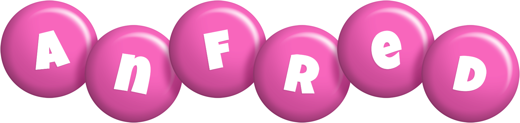 Anfred candy-pink logo