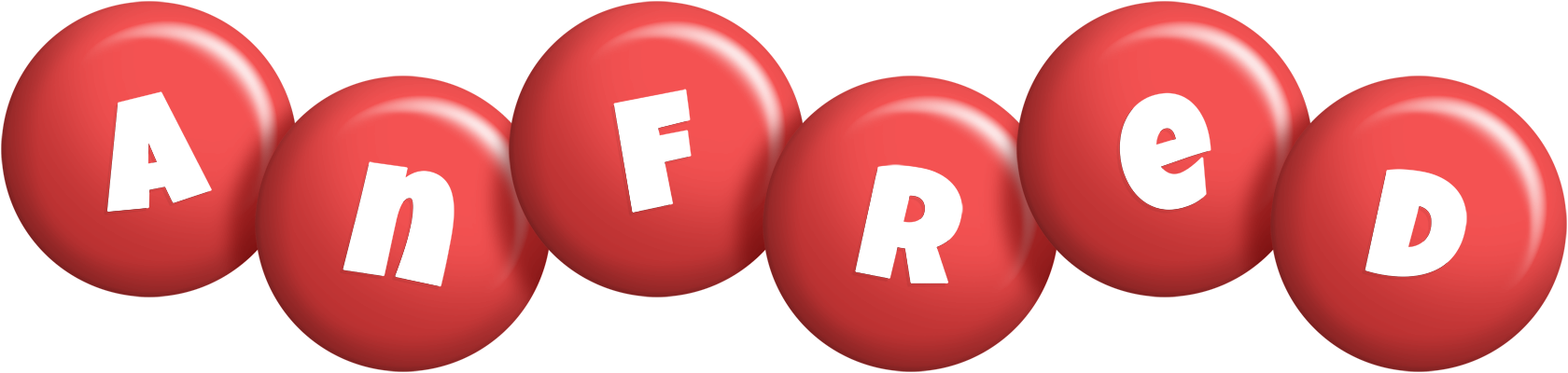 Anfred candy-red logo