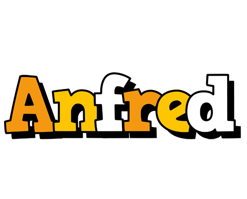 Anfred cartoon logo