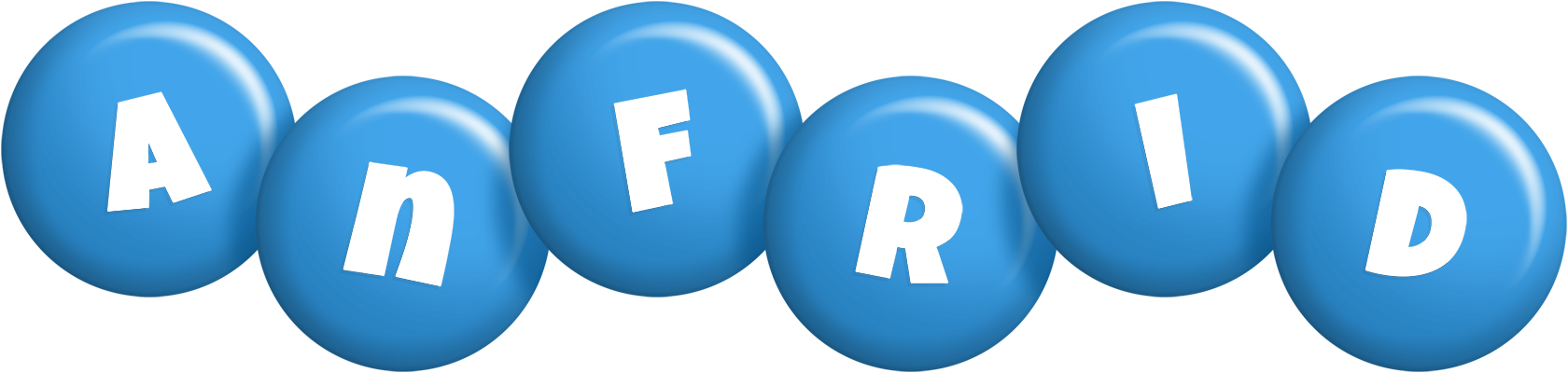 Anfrid candy-blue logo