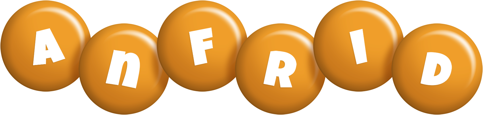 Anfrid candy-orange logo