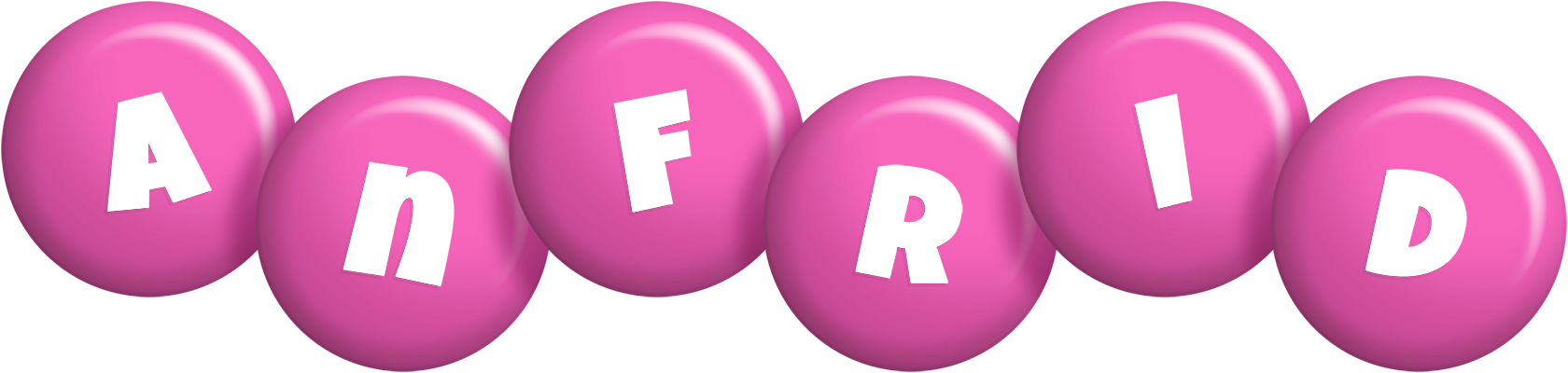 Anfrid candy-pink logo