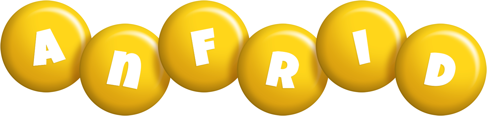 Anfrid candy-yellow logo